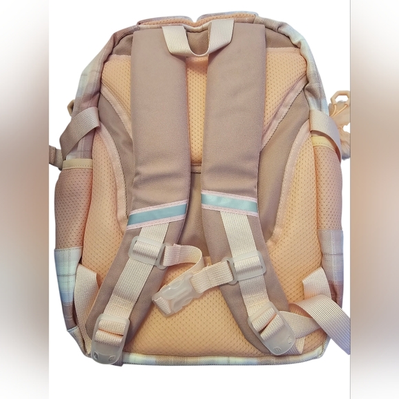 Plaid Backpack with Pom Pom - Picture 2 of 3